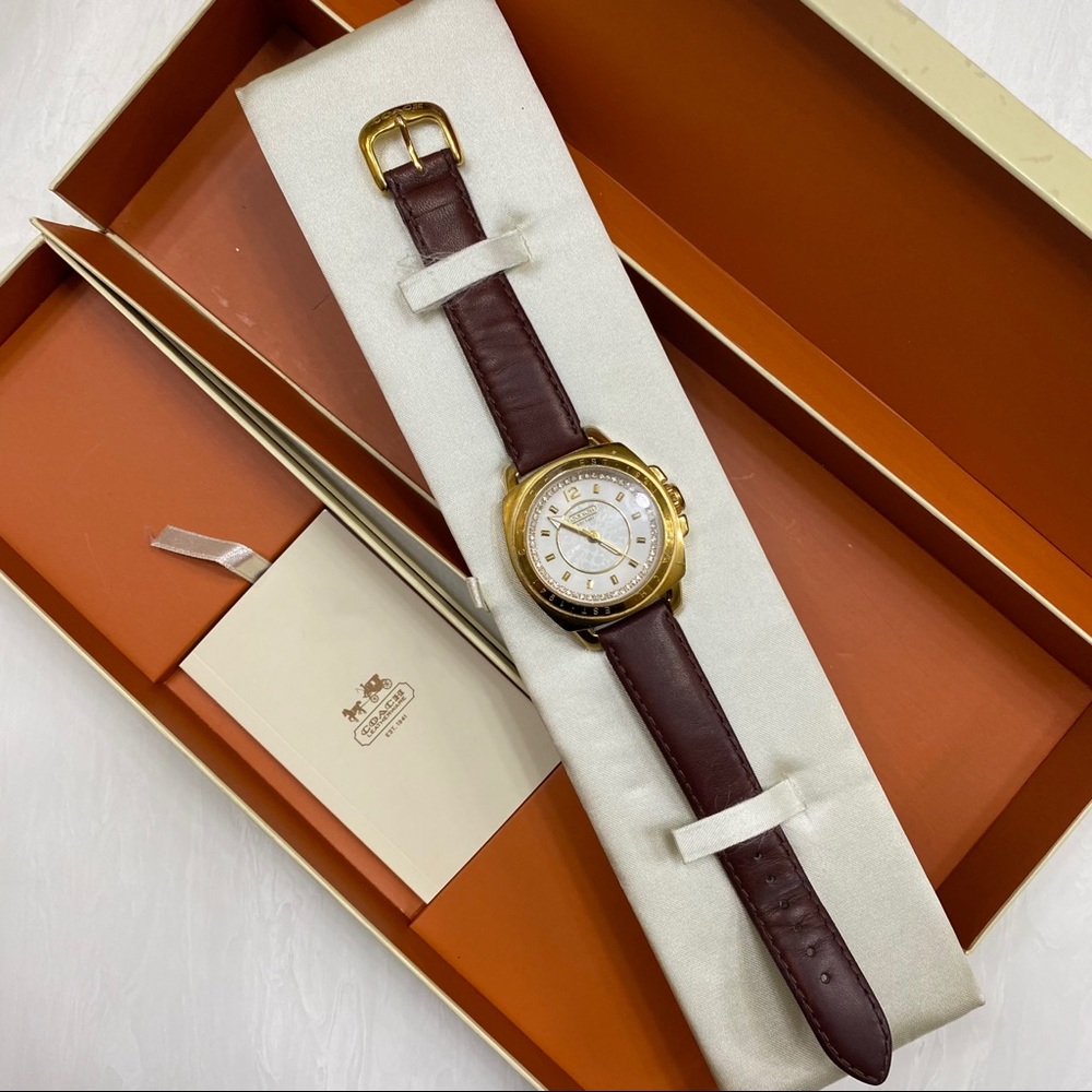 Coach Leather Band Watch